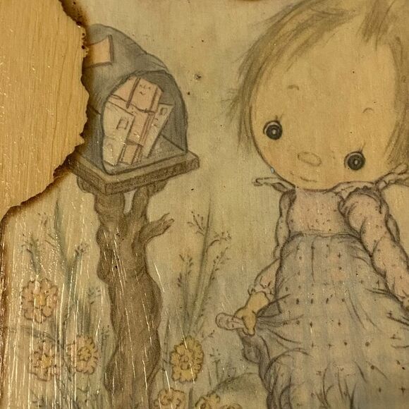 Betsey Clark Plaque Signed 70s Decoupage Vintage Grandma Kitchy Country Decor - Picture 3 of 7